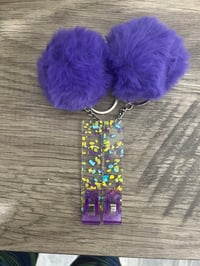 Confetti purple card grabbers