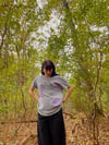 artsy grey purple t-shirt