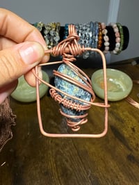 Image 4 of Blue Apatite Copper PENDANT ONLY