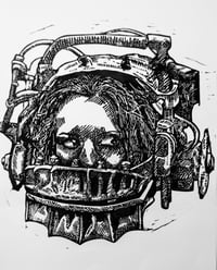 Image 1 of Amanda in the reverse bear trap (Saw) relief print 