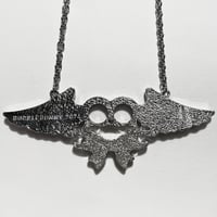 Image 3 of musical angel brass knuckle necklace *clear*