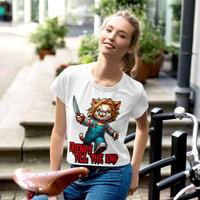 kitty chucky All-Over Print Crop Tee