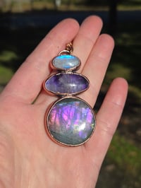 Image 1 of Electroformed purple Labradorite necklace 02