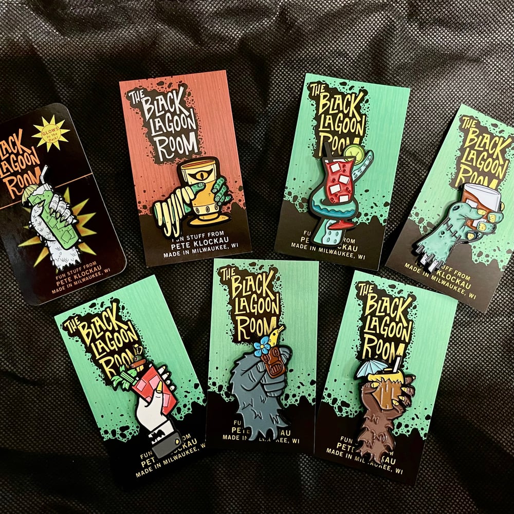 Monster Drinkin' Buddies SET OF 7 Limited Edition Enamel Pins!