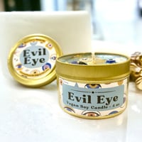 Image 4 of Evil Eye Candle | 4 oz | Metal Tin
