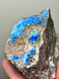 Image 17 of Rare Cyanotrichite On Quartz Matrix Specimen | Guizhou China