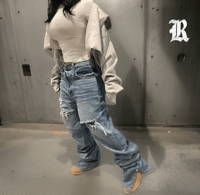 Image 2 of (EXTENDED LENGTH)  DISTRESSED ORIGINAL DENIM 