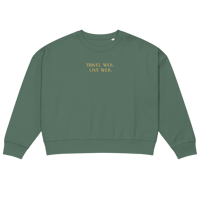 Image 3 of Travel Well. Live Well. Women’s Organic Sweatshirt