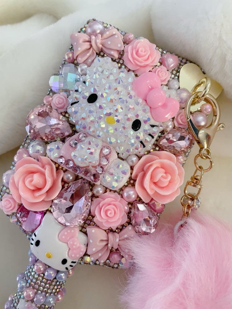 Pink kitty bling paddle hairbrush p