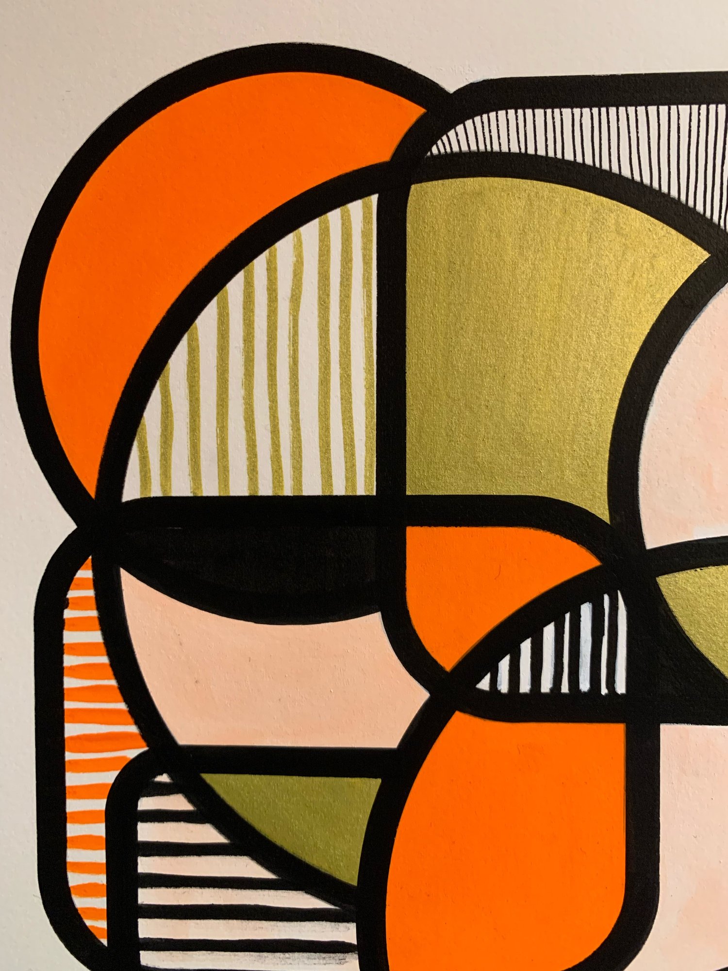 Image of 'Golden sunshine' Unframed Acrylic Painting on 300gsm Cotton Paper