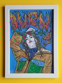 Image 1 of 'BURNBURNBURN' original illustration (A4, frame incl.) 