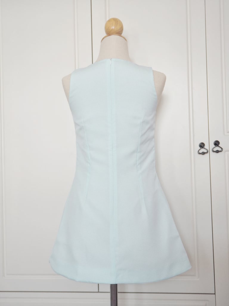 (2 colors) Emily dress - Gingham baby blue/baby pink Image 4