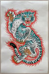 Hand painted washi print #07
