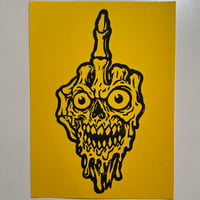 Image 4 of BirdSkull Linocut Prints