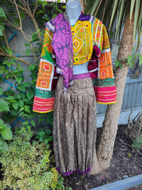 Image 9 of Vintage Fez crop tribal top pompom 35 inches
