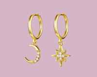 Image 1 of Lucie Gold Huggie Hoop