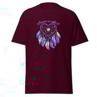 Image 3 of Unisex classic tee, Dream In Color Dreamcatcher Western  Feathers Jeweltones