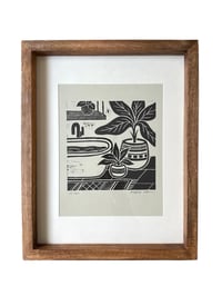 Framed Bathroom Block Print