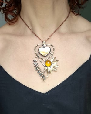 Yellow flowers pendant 