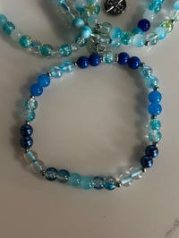 Image 6 of Sea Glass Aura Tumbler Bracelet Stack
