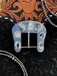Image 1 of White Buffalo Turquoise Belt Buckle 