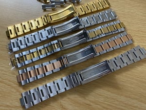 Image of 20mm Rolex Oyster Solid S/Steel, Rose, Gold, 2/Tone Steel Straps