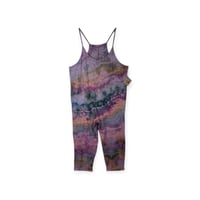 Image 1 of L/XL Cotton Blend Knit Pocket Jumpsuit in Muted Geode Ice Dye