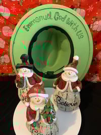 Image 5 of "Born Is The King" Hand-burned Narrow Brim Christmas Hat