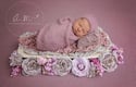 Dusty Plum Newborn Bonnet, Wrap & Layer Photography Prop Set