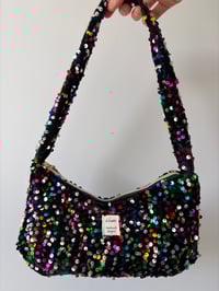 Image 1 of Party sequins & velvet handbag 