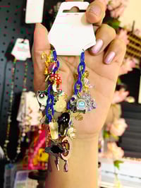 Image 5 of Blue Chain Charm Bracelet 
