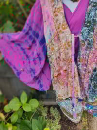 Image 8 of Mykonos sari jewel oversized waistcoat / top 10-18 rainbow