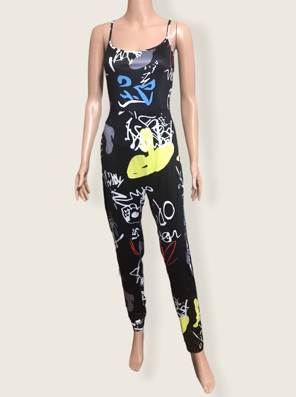 Image of Plus Size Printed Jumpsuit