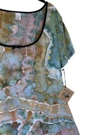 Image 6 of XXL 90's Babydoll Mini Dress in Earthy Geode Ice Dye