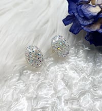 Image 1 of WHITE SPARKLY STUDS
