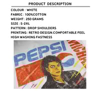 Image 7 of Michael Jackson Pepsi Bad Tour Washed Premium T-Shirt – Retro Oversized Unisex Tee
