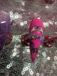 Image 7 of  Valentine’s Day stiletto  gel press on nails 