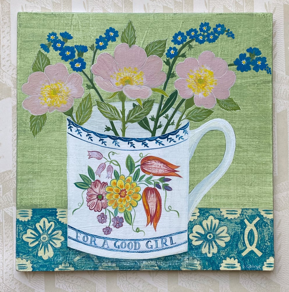 Image of Good girl cup and wild roses 