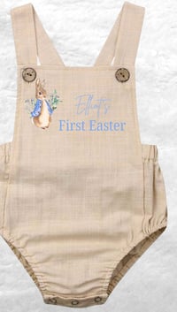 Image 4 of Personalised Blue Rabbit Romper