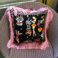 Image 9 of Leopard Pinup Girl Cushion Cover
