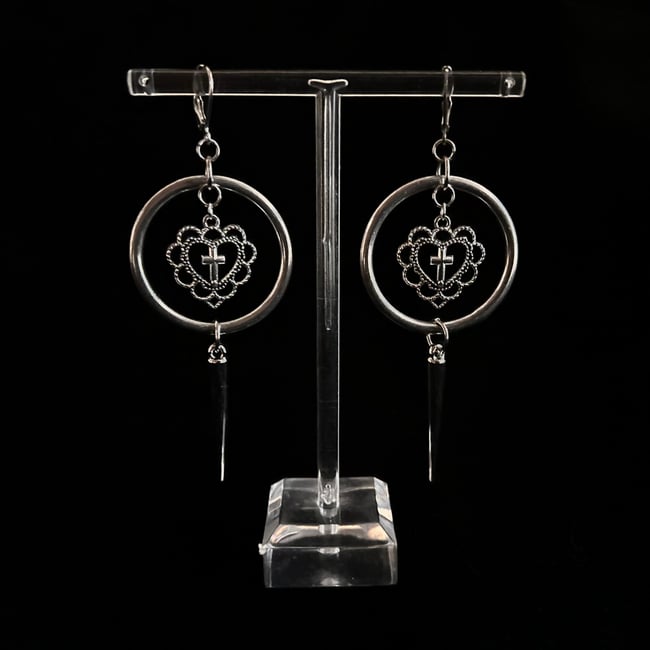 cross o-ring earrings 