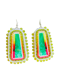 Image 1 of Limeade Inlay Earrings 