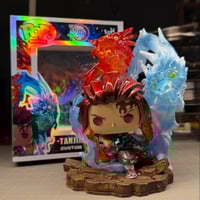 Image 1 of Tanjiro Dual Dragons with LED Lights with 6” Custom Box