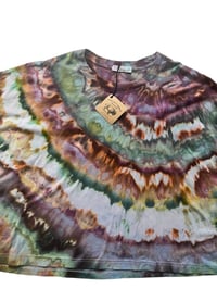 Image 9 of 2XL Crop Cotton Tee in Autumn  Agate Ice Dye