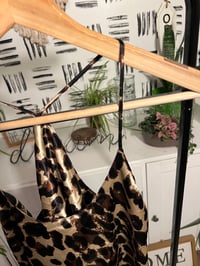 Image 3 of leopard satin set 