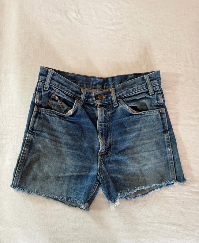 60s Levi's cut off denim shorts