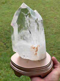 Image 1 of Clear Quartz Twin Points On Display Stand #1848
