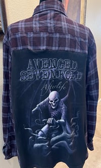 Vintage Plum/Gray Flannel Shirt Avenged Sevenfold