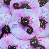 Soot Cat Circle Sticker