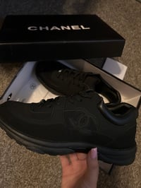 Image 1 of All black cc trainers 🖤💫